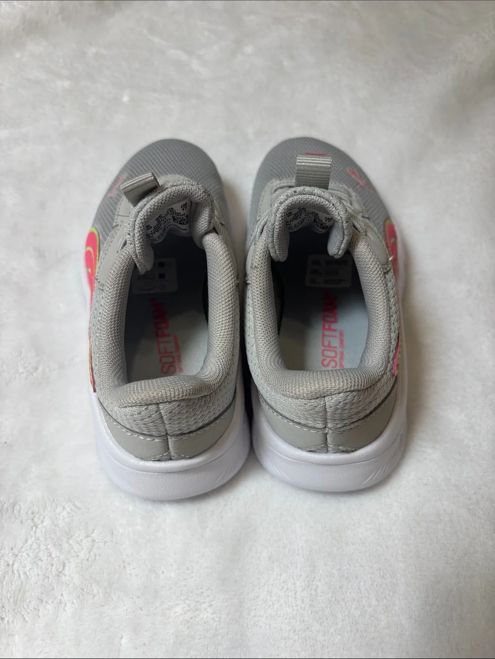 Puma Kids Gray and Pink Mesh Athletic Sneakers